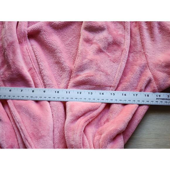 ROBE-VICTORIA'S SECRET SIGNATURE-Pink-Soft-Fluffy-Removable Waist Tie-Size SM - Picture 9 of 10